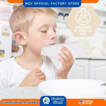 Non-woven face towel for facial cleanup.