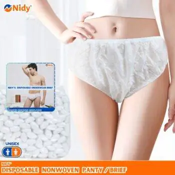 Disposable Non-Woven Panty for Men & Women, White Color, Free Size, Ideal for Traveling, Spa, Body Massage, Maternity and Periods, Suitable for All Ages and Genders.