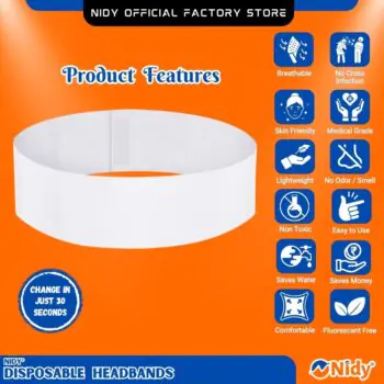 Nidy Disposable Headbands, ensuring reliability, comfort, and style in every use.