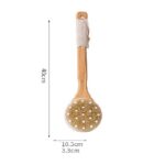 Eco-Friendly Luxury: Bamboo Long Handle Curved Bath Brush.