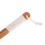 Eco-Friendly Luxury: Bamboo Long Handle Curved Bath Brush.