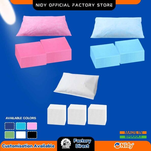 Waterproof and breathable pillow cover for facial beds.