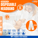 Nidy® Disposable Non-Woven Headbands – Soft & Stretchable for Facials, Spa & Salon Use