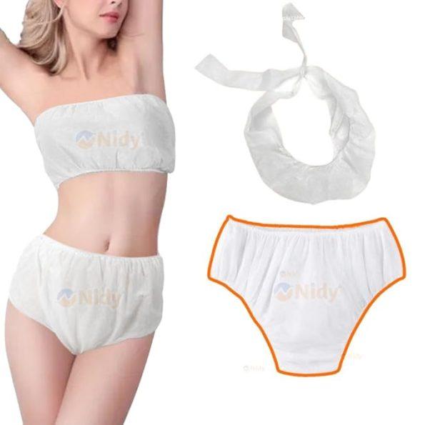 Nidy Disposable Bra & Panty Set – Soft, Hygienic, and Travel-Friendly Underwear for Women.