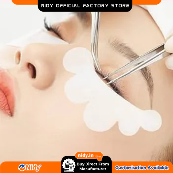 Disposable DIY Dry Cloud-shaped eyelash Patch Mask Sheets without Any Cosmetic Product, Use Non Woven Under Eye Care Pads with Dark Circle Cream/Lotion/Gel/Fruit for Facial/Therapy/Relaxation/Moisture Retention-All Skin Type, 100Pcs