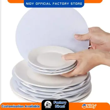 Disposable dish protectors for restaurants and hotels.