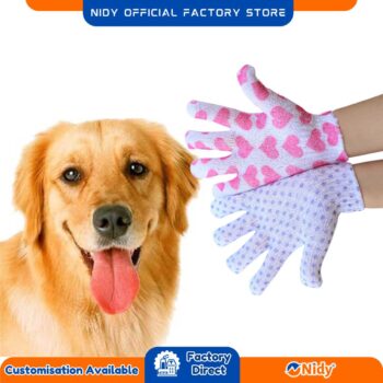Printed Pet Bath Gloves for Dogs & Cats | Grooming Mitts for Pets | Pet Cleaning Gloves | Dog Bath Brush | Reusable Pet Gloves India