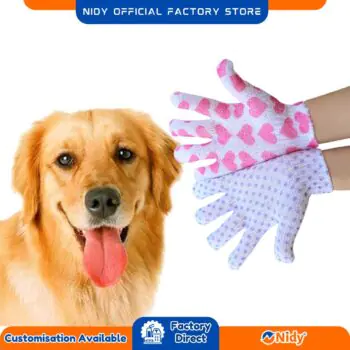 Printed Pet Bath Gloves for Dogs & Cats | Grooming Mitts for Pets | Pet Cleaning Gloves | Dog Bath Brush | Reusable Pet Gloves India