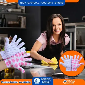 Printed Bath Gloves for Home Hygiene & Cleaning | Body Wash Mitt | Scrub Gloves | Multipurpose Gloves for Bathing & Home Care