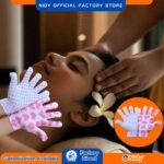 Printed Bath Gloves for Spa & Salon | Spa & Salon Body Wash | Hygiene Gloves | Beauty & Wellness Cleaning Gloves | Travel-Friendly Disposable Spa Gloves