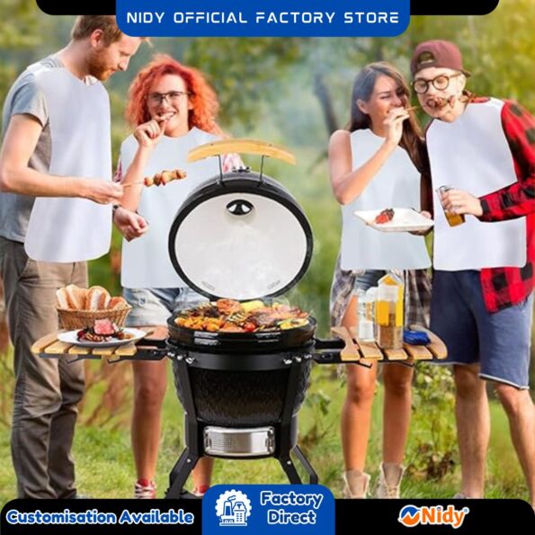 Oil-proof clothing protectors for adults during meals.