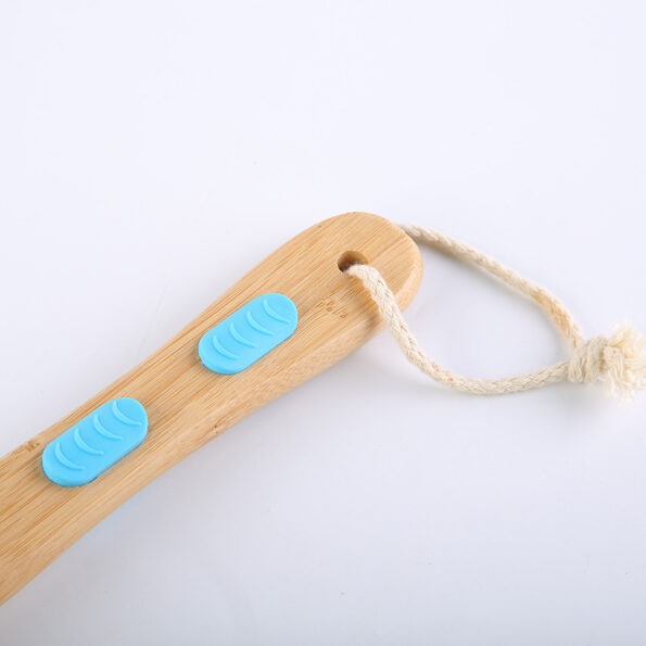 Soft bristle side for gentle cleansing.