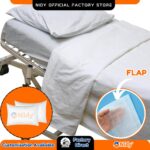 NIDY® Disposable Pillow Cover with Flap for Medical | Non-Woven Disposable Pillow Cover | Waterproof Soft Pillow Case | Medical, Healthcare, PPE