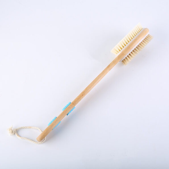 Long handle body brush to remove dead skin.
