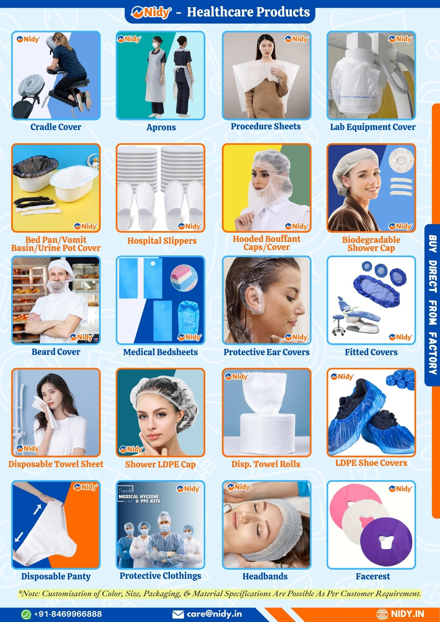 Nidy disposable travel and hospitality kit – compact, clean, and convenient for on-the-go use.