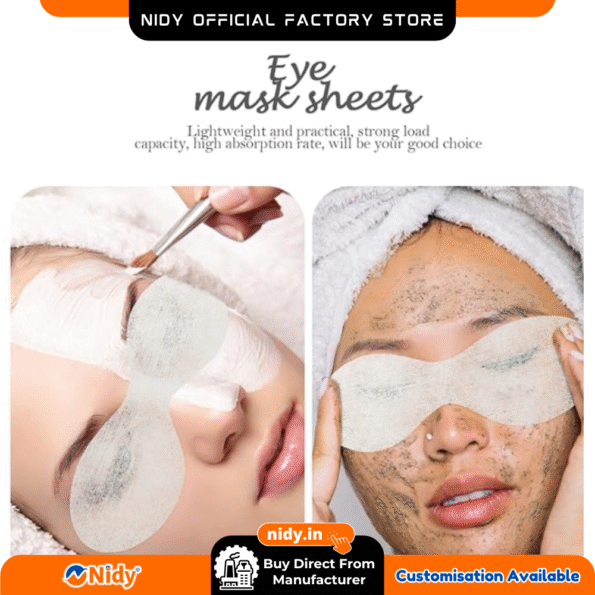 NIDY Disposable Oval Notch Eye Mask for Spa and Salon Use.