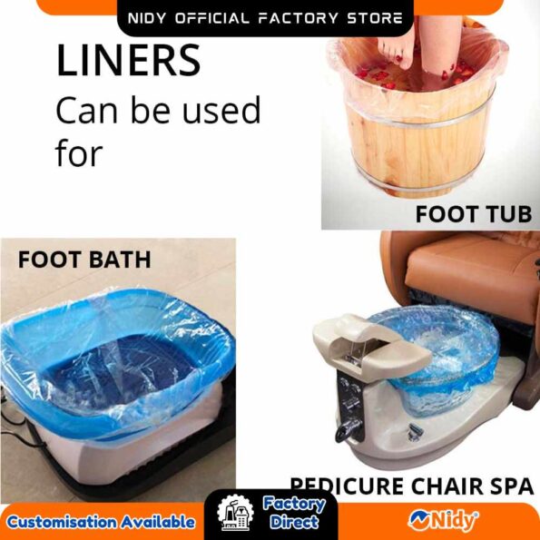 Single-Use Spa Chair Liners for Foot Soak Cleanliness.