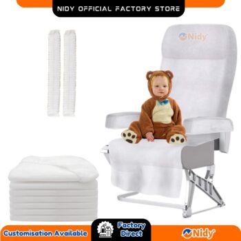 Disposable Baby Seat Cover with Armrest | Waterproof Kids Chair Cover | Non-Woven Hygienic Cover | Baby Travel Essentials | Infant Feeding Chair Protector