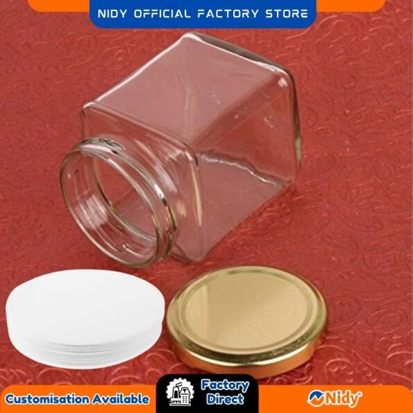Clear adhesive bottle sticker for safety and hygiene.