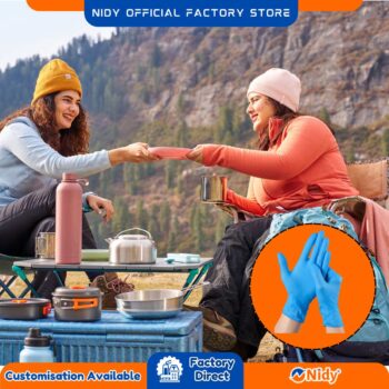 Nitrile Gloves for Travel, Hotel Hygiene, Food Handling, Cleaning, Disposable Latex-Free Gloves