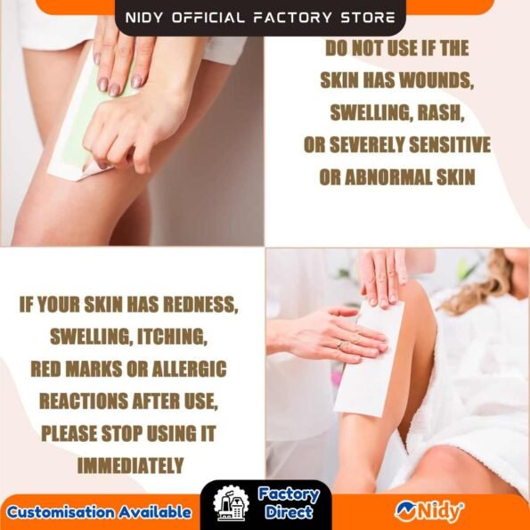 Nidy portable wax strips for travel.