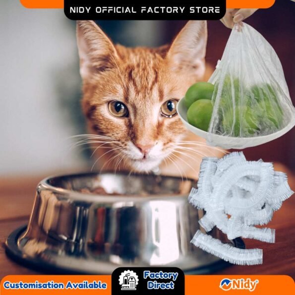 Disposable Animal Food Cover – Hygienic Pet Bowl Lid for Outdoor and Indoor Use.