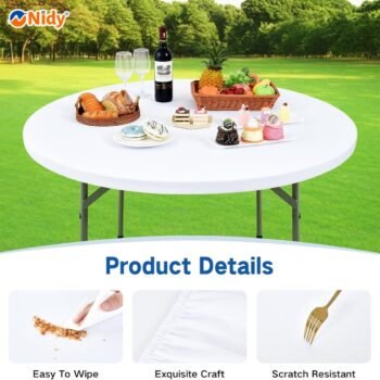Waterproof Disposable Table Cover for Round Tables.