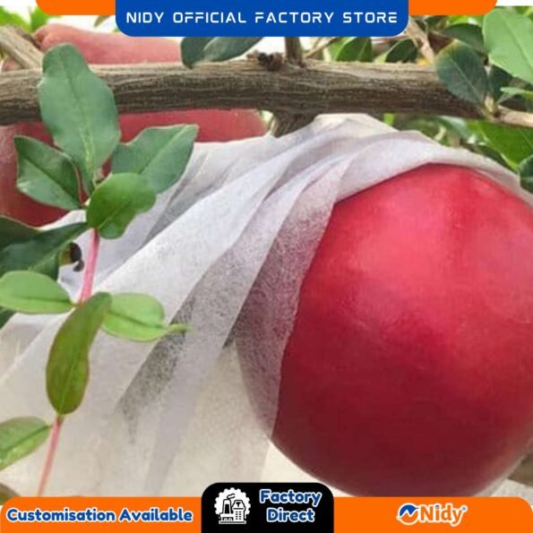 Non-Woven Pomegranate Crop and Fruit Cover – Disposable UV-Resistant Bag for Protection from Insects, Birds, and Weather.