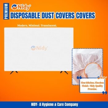 Disposable Fitted TV Cover | Dustproof TV Frame Cover | Nonwoven TV Protector for Medical, PPE, Healthcare, Hospitals