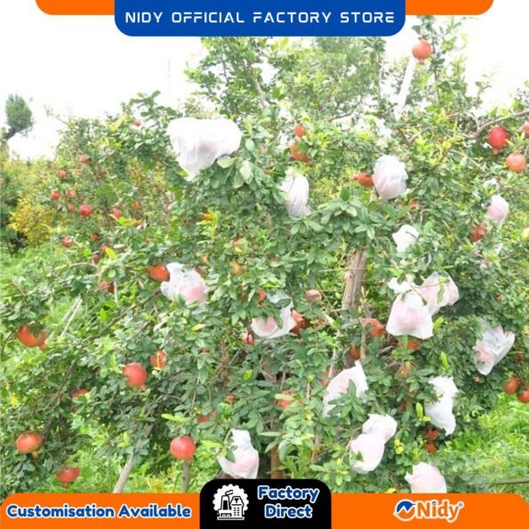 Disposable Non-Woven Pomegranate Crop and Fruit Cover – UV Resistant, Breathable Protection Against Insects, Birds, and Weather.