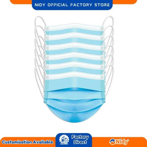 Non-Woven 3 Ply Face Mask with Comfortable Elastic Loops.