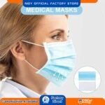 Lightweight 3 Ply Disposable Mask with Secure Elastic Loops – Multipurpose Use.