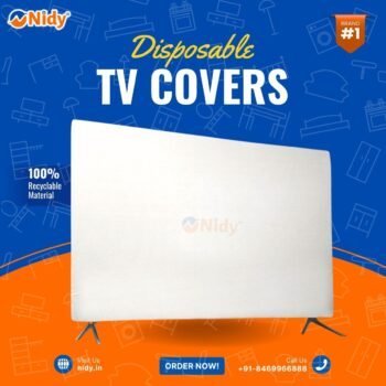 Disposable Fitted TV Cover | TV Dust Protector | Nonwoven TV Frame Cover | Hygiene Screen Guard | Personal Care Dustproof Sheet