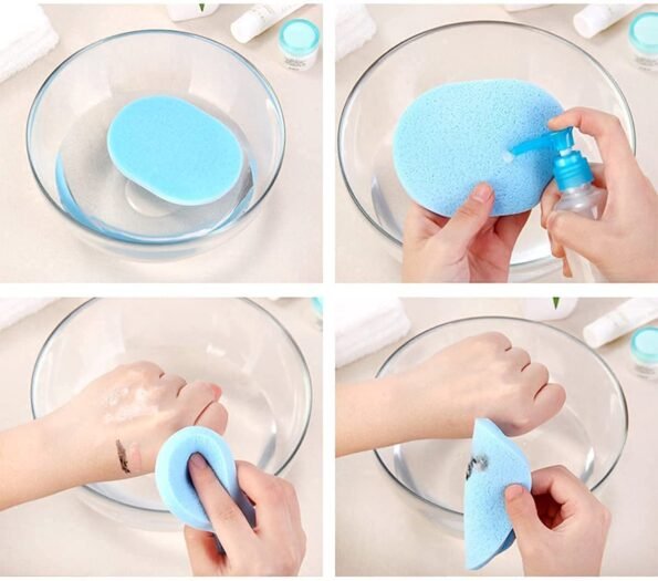 Lightweight compressed sponge for deep pore cleansing.