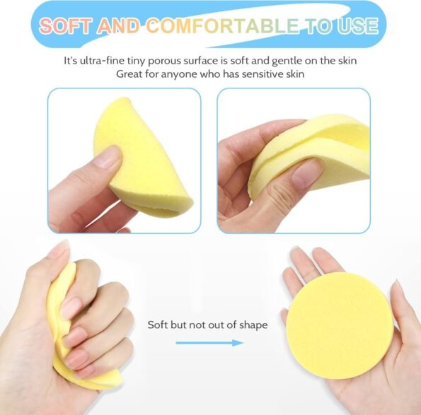 Compressed facial sponge for professional salon use.