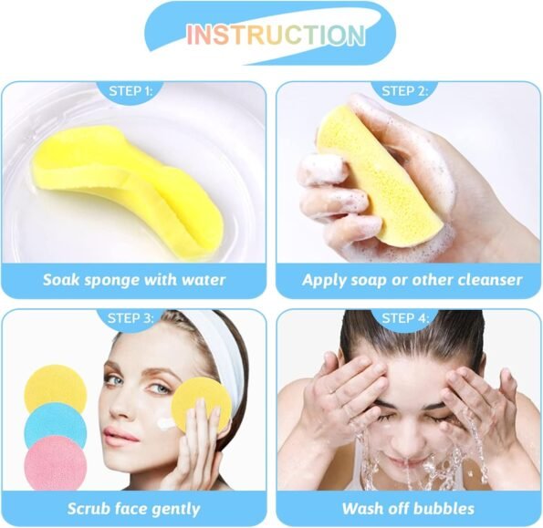 Nidy facial cleansing sponge in compressed round shape