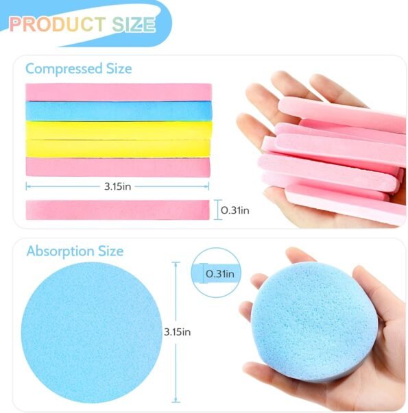 Eco-friendly compressed facial sponge for skincare routine