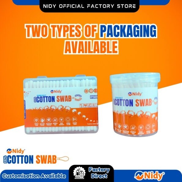 NIDY cotton buds – gentle rounded tips for ear and baby care
